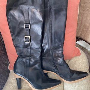 Charles Jourdan Knee High Leather Boots Size 7.5